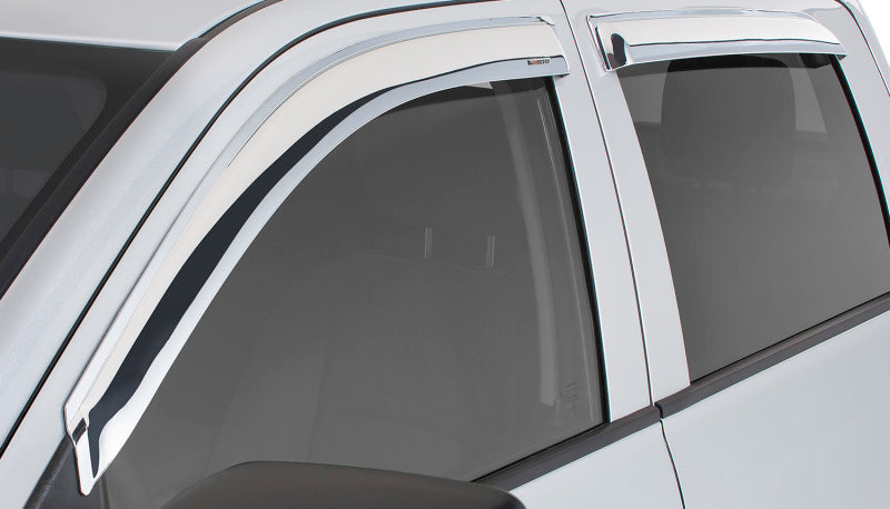 Stampede 2007-2019 Toyota Tundra Crew Cab Pickup Tape-Onz Sidewind Deflector 4pc - Chrome