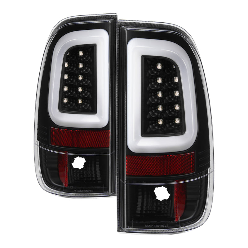 Spyder 97-03 Ford F150 Stylsd. F250/350 V3 Light Bar LED Tail Lights - Blk ALT-YD-FF15097V3-LBLED-BK