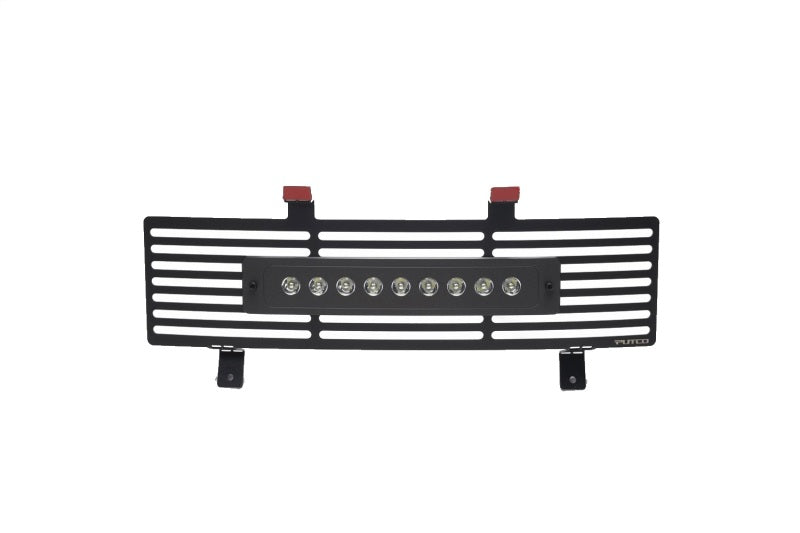 Putco 11-16 Ford SuperDuty - SS Black Bar Design w/ 10in Luminix Light Bar Bumper Grille Inserts