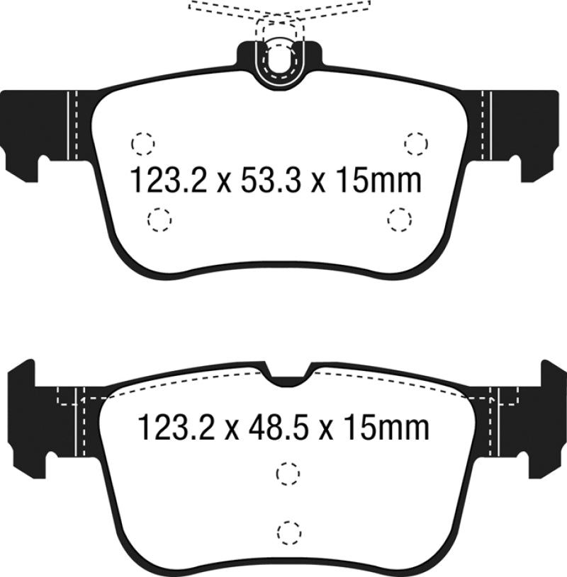 EBC 2021+ Ford Bronco Sport 1.5T Greenstuff Rear Brake Pads