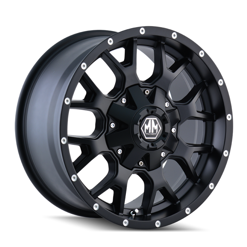 Mayhem 8015 Warrior 22x12 / 5x127 BP / -44mm Offset / 87mm Hub Matte Black Wheel