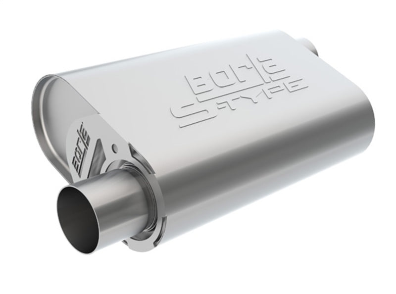 Borla CrateMuffler Stock SBC 283/327/350 2.5in Offset/Offset 14in x 4.35in x 9in Oval Muffler