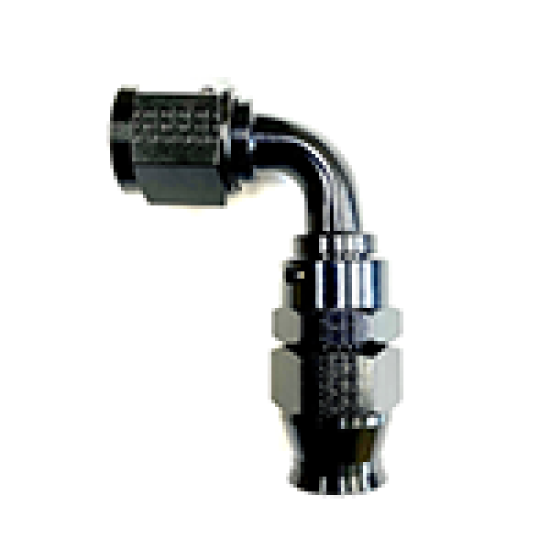 Fragola -6AN Real Street x 90 Degree 3/8 EFI Quick Disconnect Hose End Black-Fragola-797 Offroad