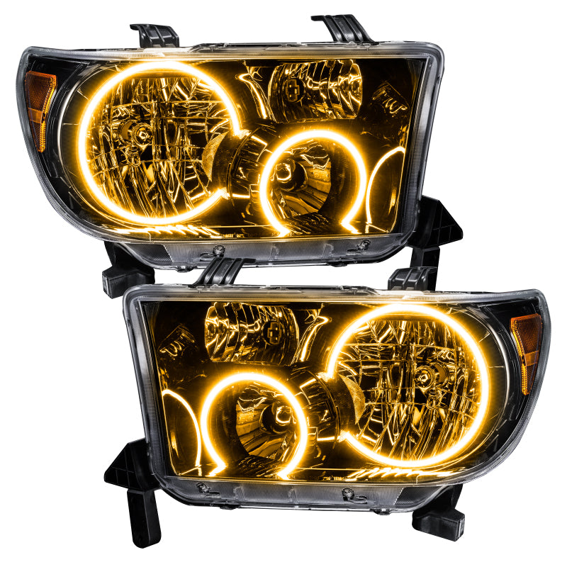 Oracle 07-11 Toyota Tundra Pre-Assembled Headlights - Black Housing - ColorSHIFT w/ BC1 Controller