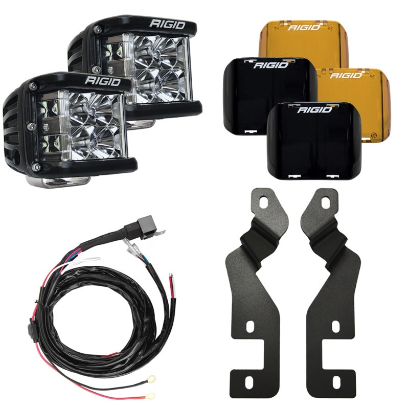 Rigid 2021+ Ford Bronco Sport A-Pillar D-SS Series Side Shooter Light Mount Kit