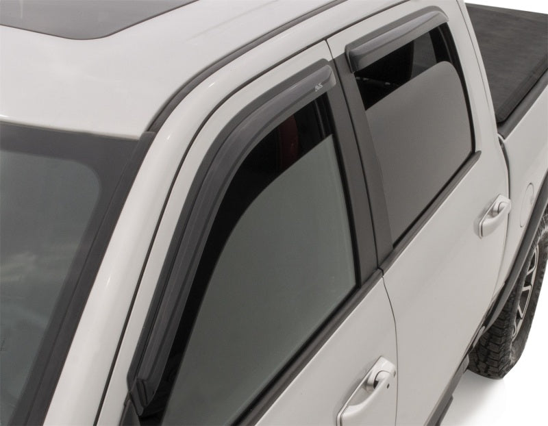 AVS 09-18 Dodge RAM 1500 Crew Cab Ventvisor Outside Mount Window Deflectors 4pc - Smoke