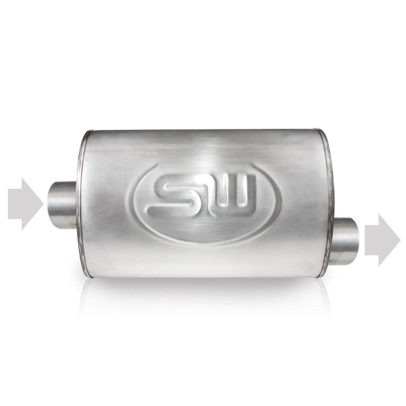 Stainless Works 2.25in ID CENTER INLET/ 2.25in OD OFFSET OUTLET 4inX8in-Stainless Works-797 Offroad