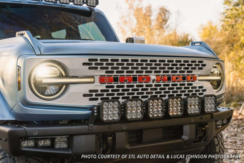 Diode Dynamics Bronco SS5 6-Pod CrossLink Grille Lightbar Kit Pro - Yellow Combo